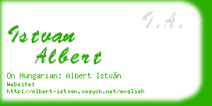 istvan albert business card